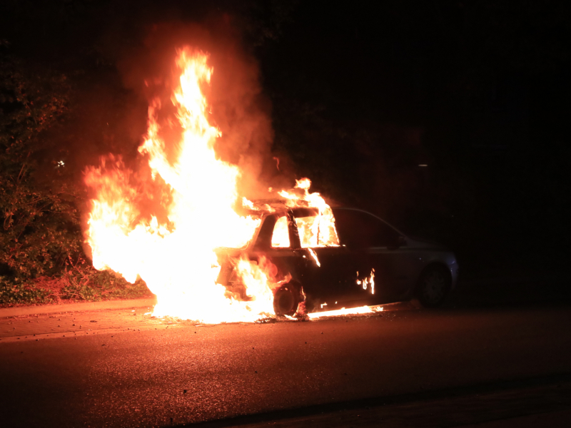 Vier auto's verwoest na vermoedelijk brandstichting