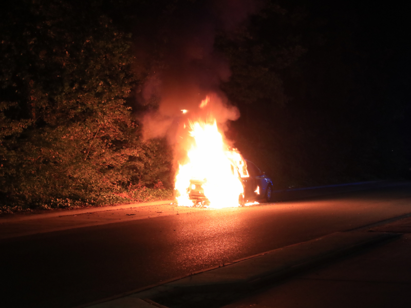 Vier auto's verwoest na vermoedelijk brandstichting