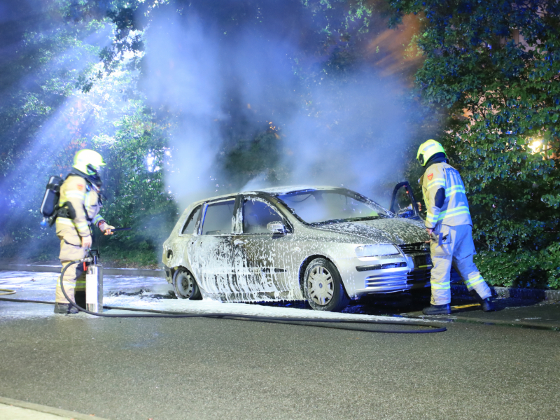 Vier auto's verwoest na vermoedelijk brandstichting