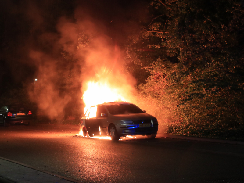 Vier auto's verwoest na vermoedelijk brandstichting