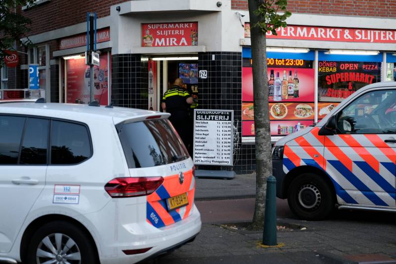 Overval op supermarkt slijterij Mira