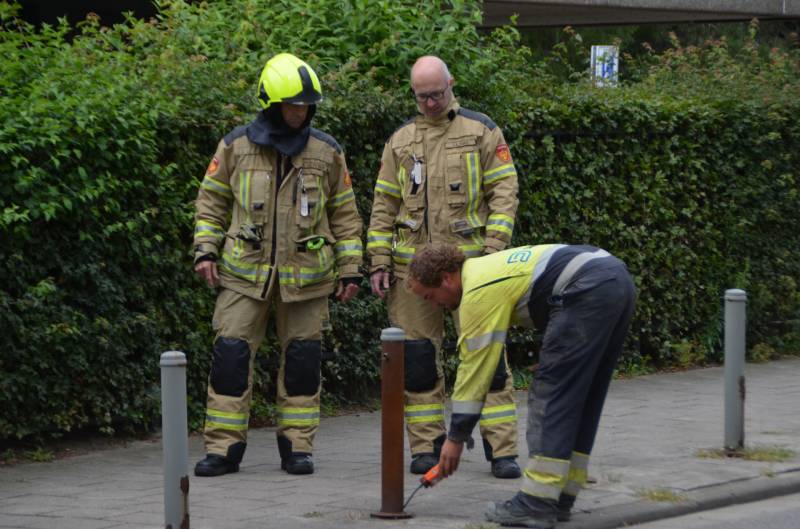 Weg afgesloten na gaslucht