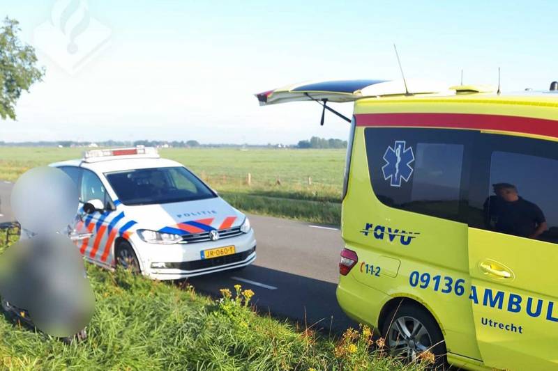 Scooterrijder gewond na botsing met fietser