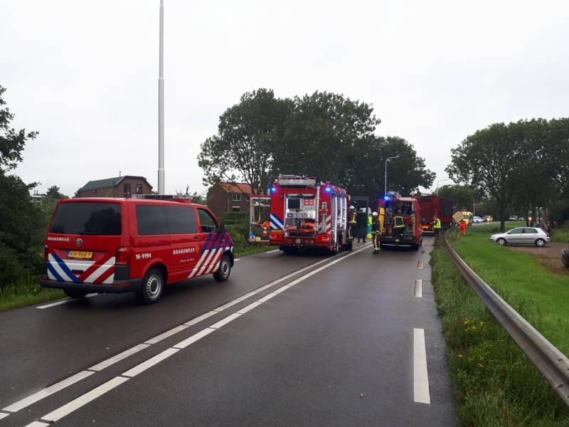 Zeer ernstig ongeval tussen twee vrachtwagens en meerdere voertuigen