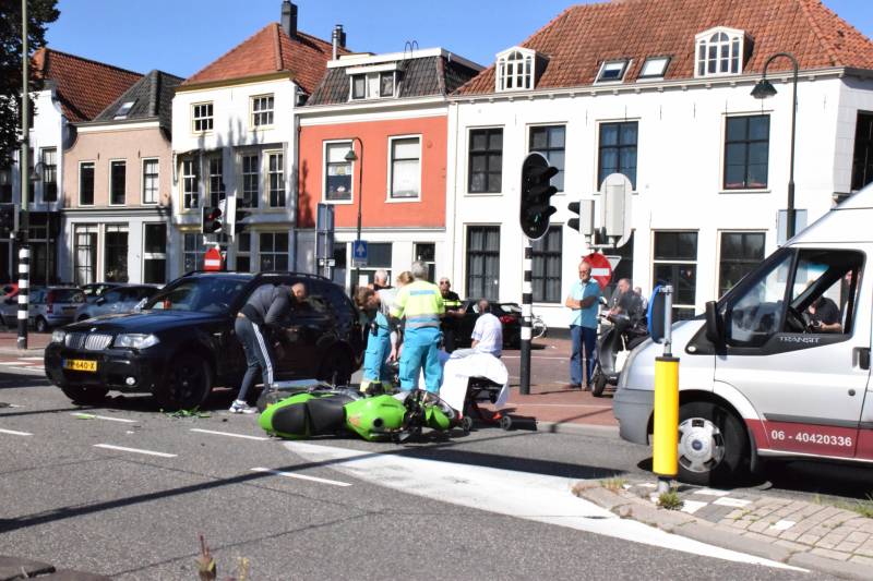 Motorrijder gewond na ongeval