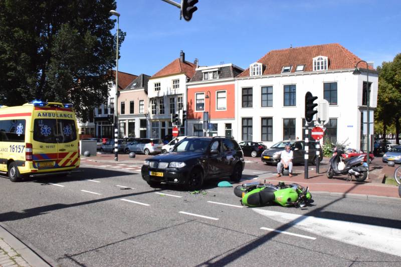Motorrijder gewond na ongeval