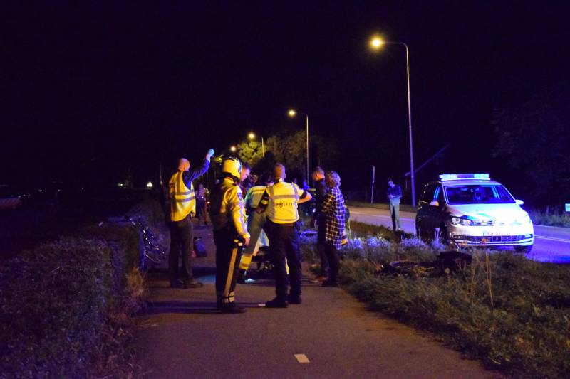 Gewonde fietser na ongeluk