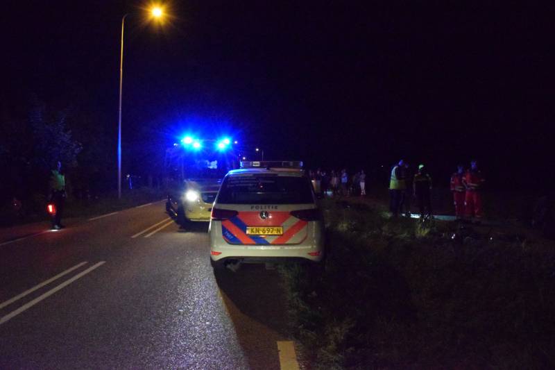 Gewonde fietser na ongeluk