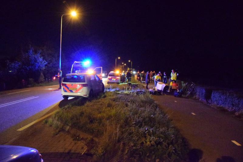 Gewonde fietser na ongeluk