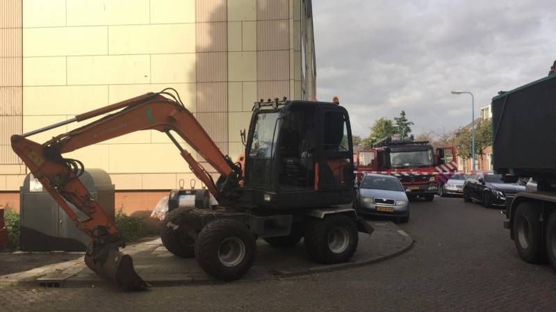 Gasleiding geraakt tijdens graafwerkzaamheden