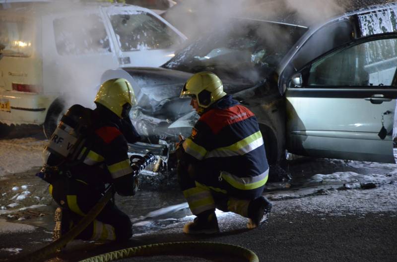 Auto verwoest door brand