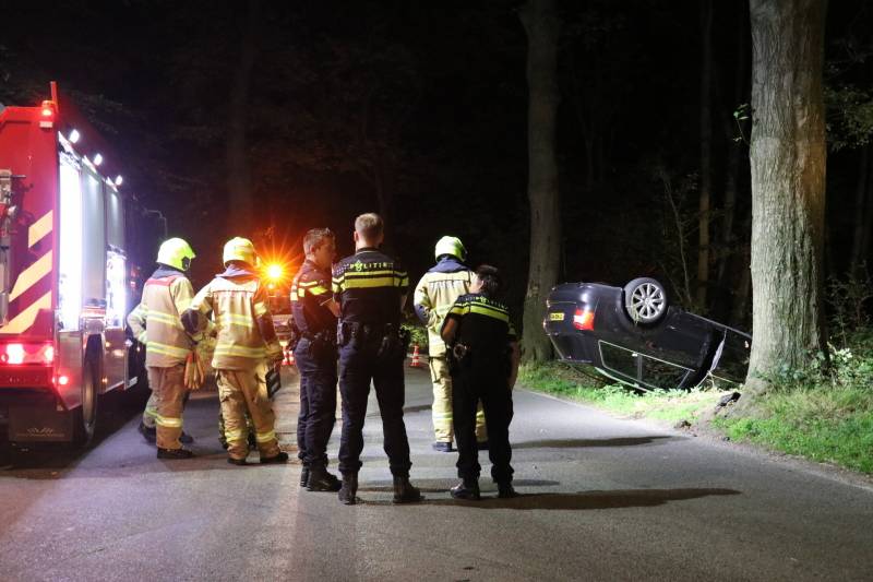 Bestuurder (21) aangehouden bij eenzijdig ongeval