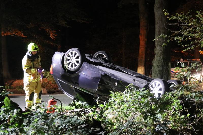 Bestuurder (21) aangehouden bij eenzijdig ongeval