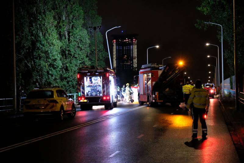 Ravage na zwaar ongeval op Schenkviaduct