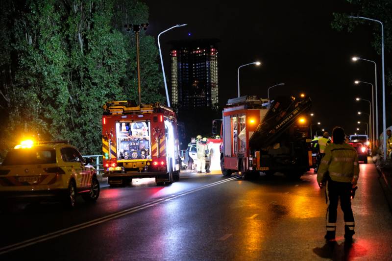 Ravage na zwaar ongeval op Schenkviaduct