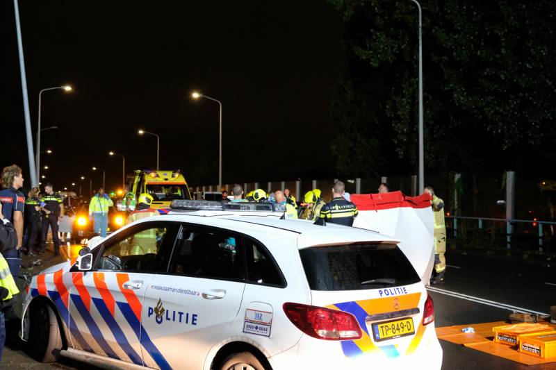 Ravage na zwaar ongeval op Schenkviaduct