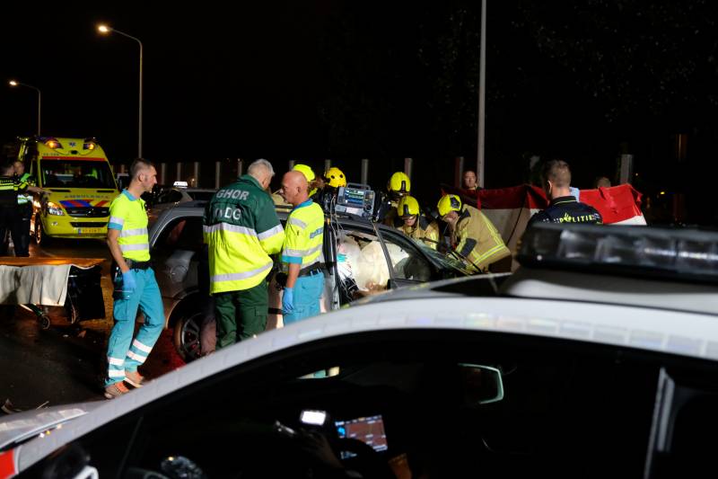 Ravage na zwaar ongeval op Schenkviaduct