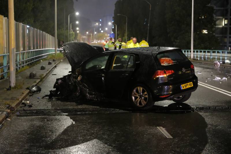 Ravage na zwaar ongeval op Schenkviaduct