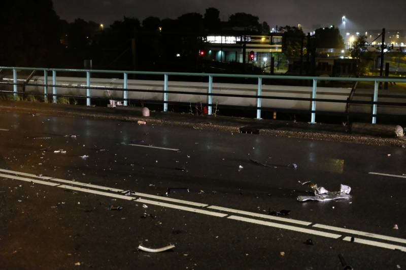 Ravage na zwaar ongeval op Schenkviaduct