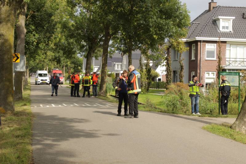 Graafmachine raakt hoofd gasleiding