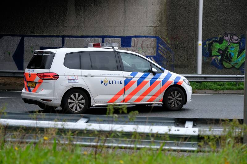 Wederom auto tegen de vangrail