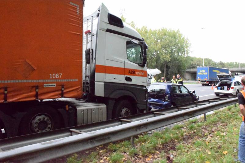 Meerdere voertuigen betrokken bij aanrijding