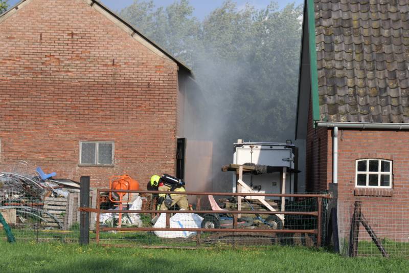 Brand in hooiopslag