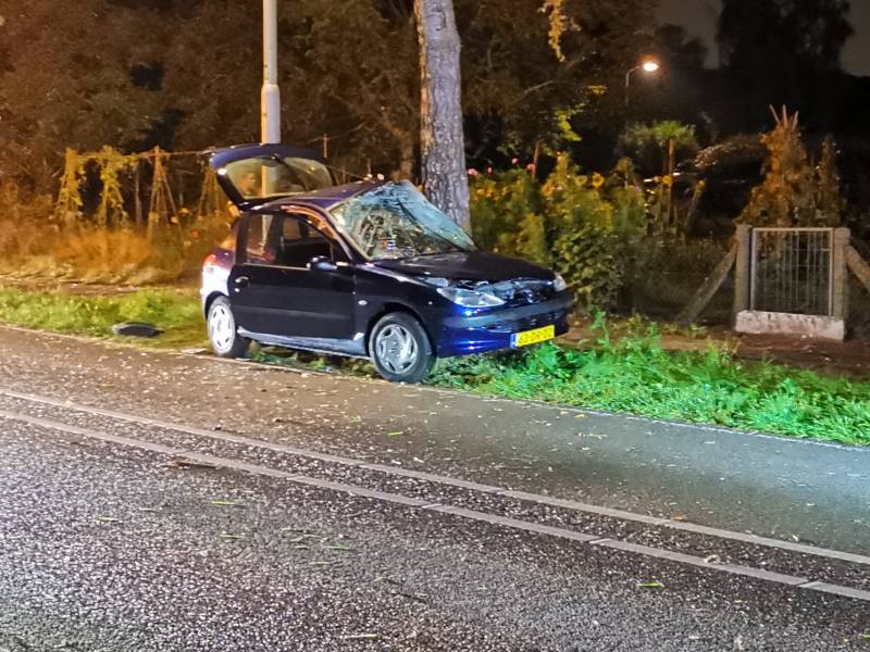 Gewonden na eenzijdig ongeval tegen boom
