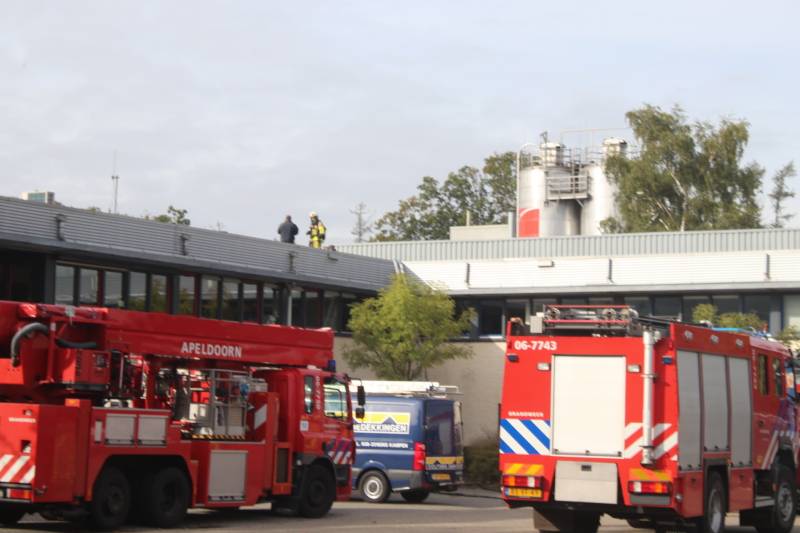 Brand op dak bedrijfspand tijdens werkzaamheden