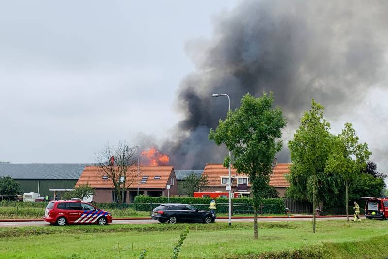 Grote brand in loods