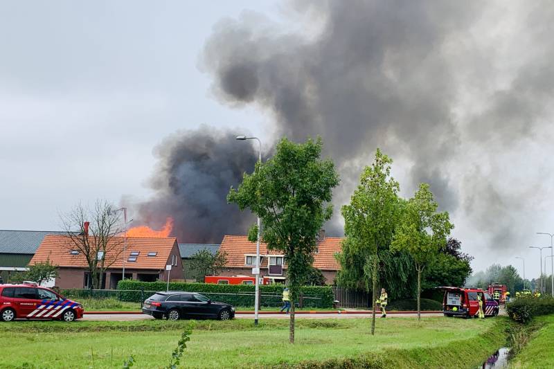 Grote brand in loods
