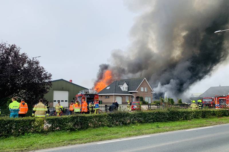 Grote brand in loods