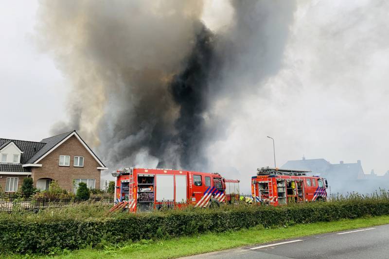Grote brand in loods