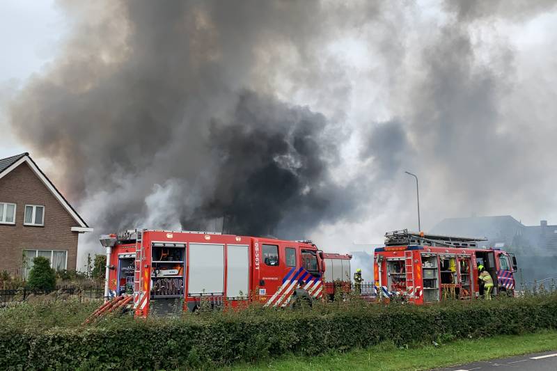 Grote brand in loods