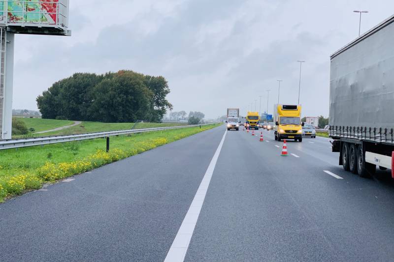 Lange files na klapband vrachtwagen