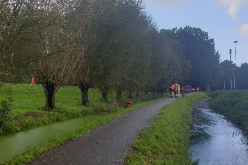 Zoektocht in water na aantreffen van rollator