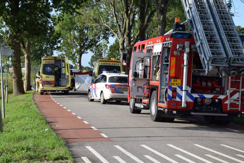 Bestuurder bestelbus overleden bij ongeval tegen boom