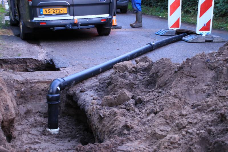 Kapotte riolering zorgt voor sinkhole