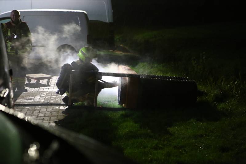 Brand bij houtbewerkingsbedrijf door broei