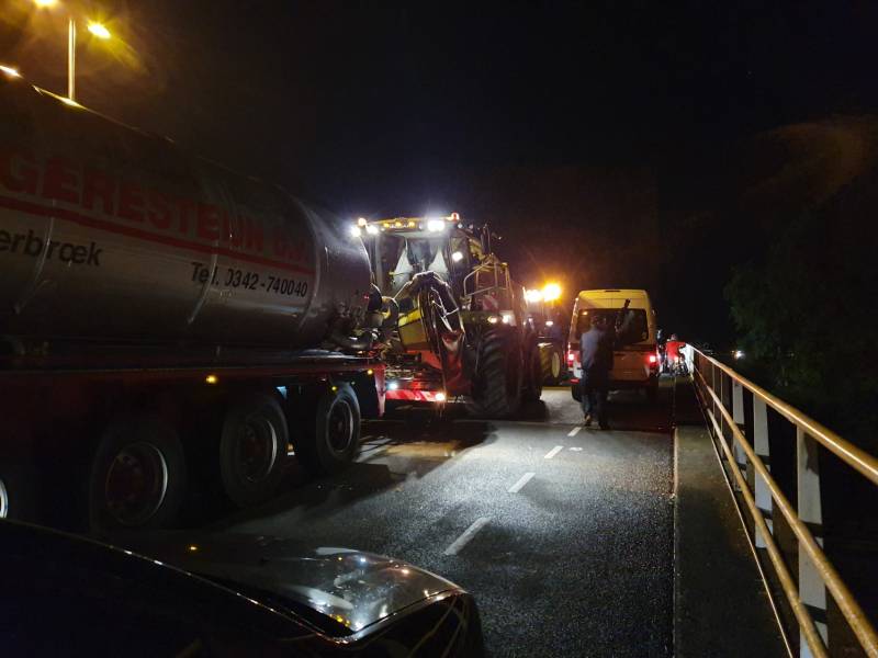 Flinke file en chaos door protesterende boeren