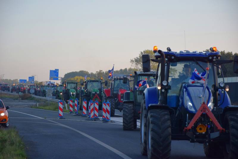 Verkeerschaos door boerenprotest