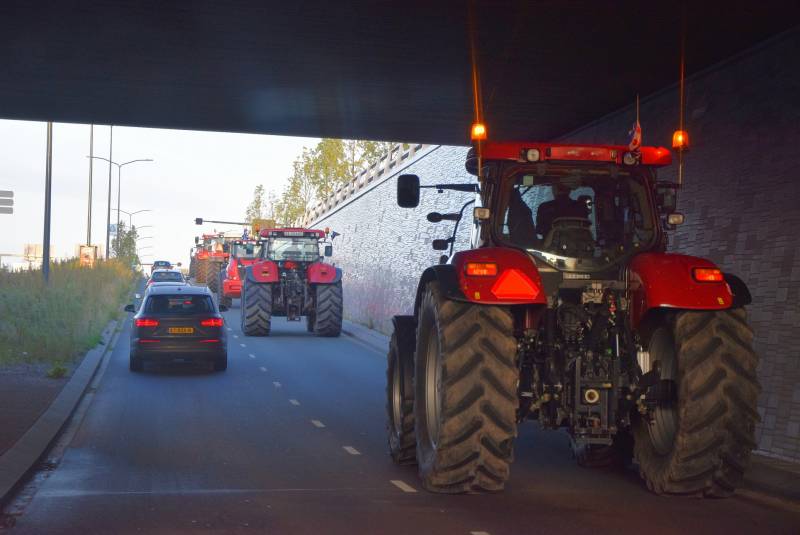 Verkeerschaos door boerenprotest