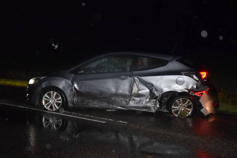 Auto in de sloot na ongeval