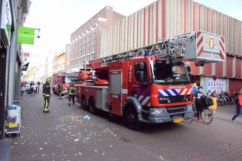 Brandlucht door smeulende transformator Manfield schoenenwinkel