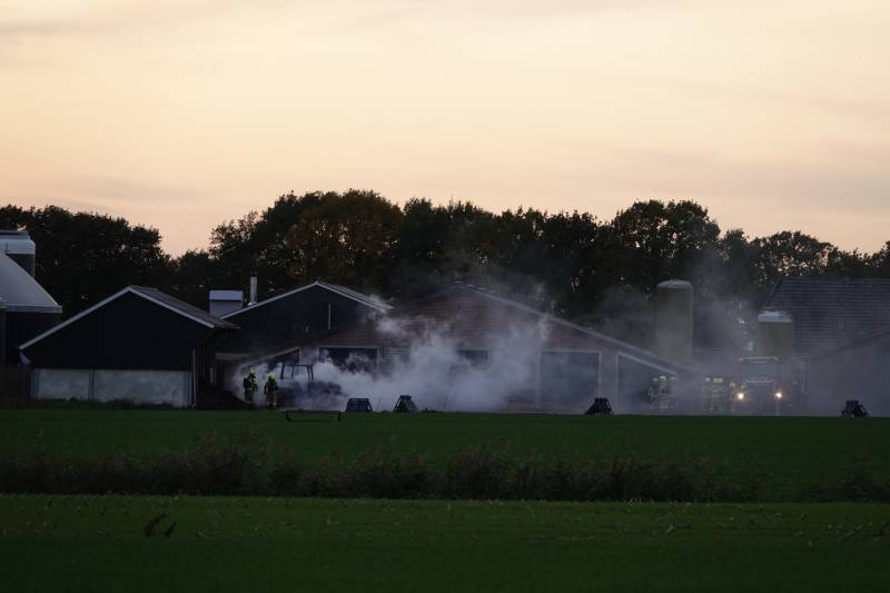 Tractor gaat in vlammen op