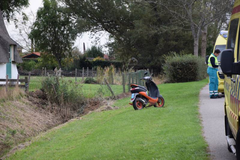 Gewonde na valpartij met scooter