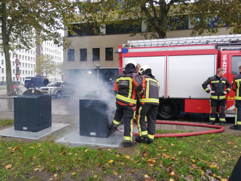 Brand in ondergrondse container Stationskwartier