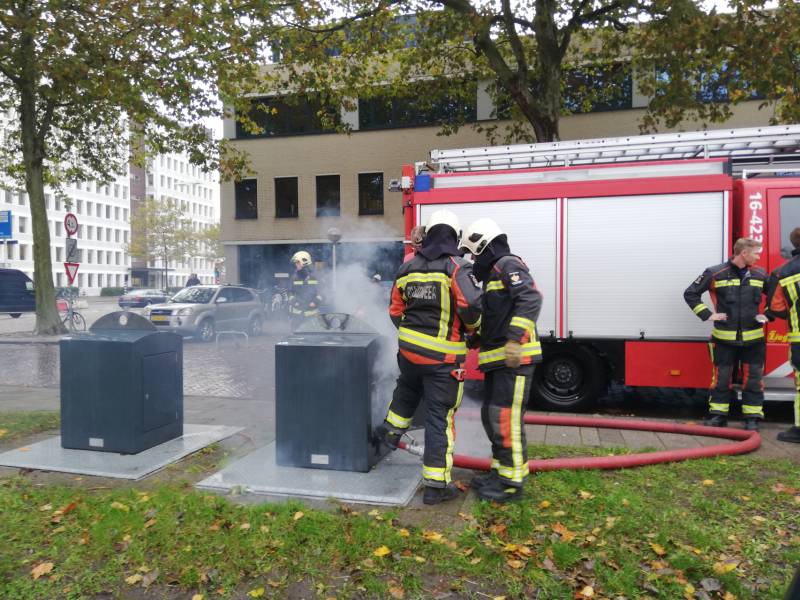 Brand in ondergrondse container Stationskwartier