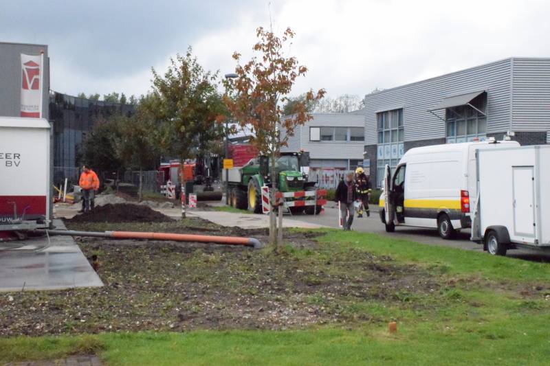 Gasleiding geraakt bij graafwerkzaamheden op bedrijventerrein Gouwepark