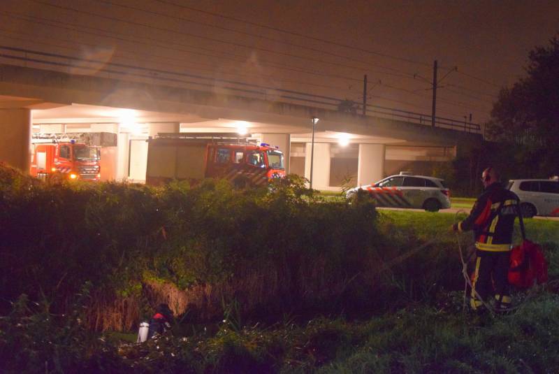 Zoektocht na vinden van fiets en persoonlijke spullen langs waterkant